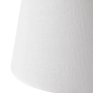 Traditional Matte Black Table Lamp with Barley Twist Base and White Linen Shade