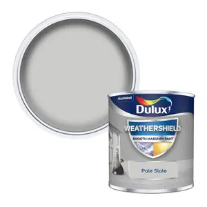 Dulux Weathershield Pale slate Smooth Matt Masonry paint, 250ml Tester pot