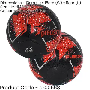 Size 2 Mini Training Football - BLACK/RED At Home Keep Up Control Training Ball