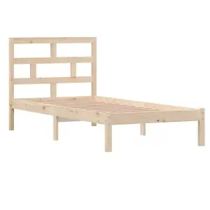 Berkfield Bed Frame Solid Wood 90x190 cm 3FT Single