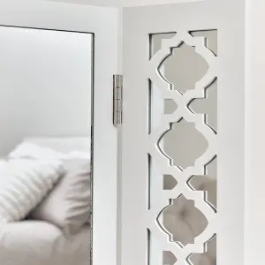 Melody Maison White Mirrored Triple Mirror - Sabrina White Range