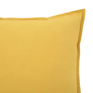 GoodHome Hiva Yellow Plain Indoor Cushion (L)60cm x (W)60cm