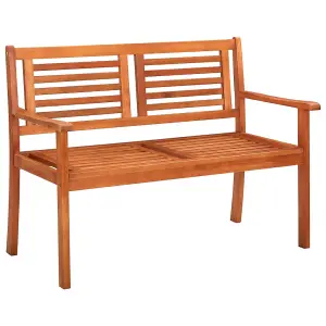 Berkfield 2-Seater Garden Bench 120 cm Solid Eucalyptus Wood