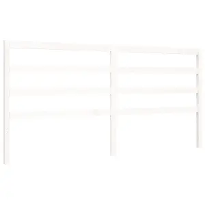 Berkfield Bed Frame with Headboard White 200x200 cm Solid Wood