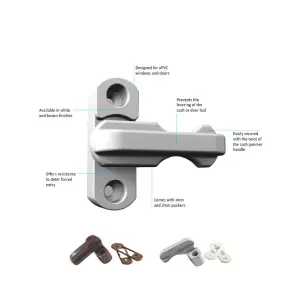 UAP Sash Jammer - Window Lock - uPVC Window and Doors - White