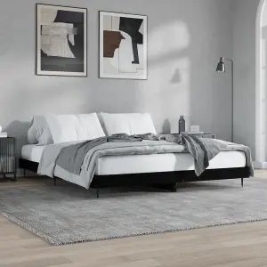 Berkfield Bed Frame Black 160x200 cm Engineered Wood