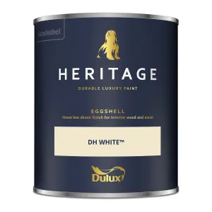 Dulux Trade Heritage DH White Eggshell Wall paint, 750ml