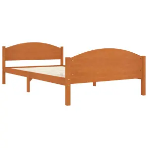 Berkfield Bed Frame Honey Brown Solid Pine Wood 120x200 cm