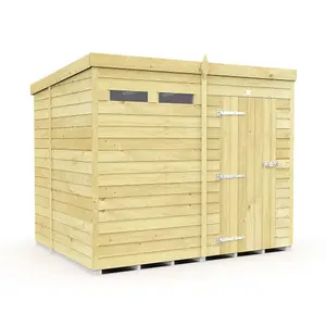 DIY Sheds 8x6 Pent Security Shed - Single Door