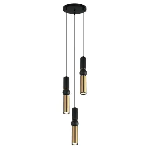 Luminosa Isidora Modern 3 Light Cluster Pendant Ceiling Light, GU10