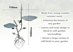 Ornamental Free Standing, Weather Resistant, Easy Assemble Bird Bath and Feeder