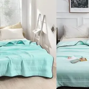 Green M Size Cooling Thin Summer Blanket