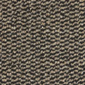 JVL Heavy Duty Barrier Door Mat, 60x150cm, Brown/Black