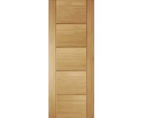 Linear Unglazed Contemporary White oak veneer Internal Timber Fire door, (H)1981mm (W)838mm (T)44mm