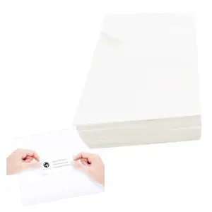 100 Sheets A4 Self Adhesive Plain White Sticky Postage Address Labels 2 Per Sheet