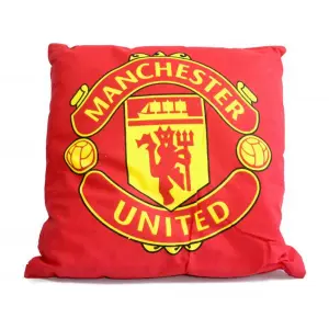 Manchester United FC Crest Filled Cushion Red/Yellow (One Size)