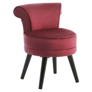 Interiors by Premier Wine Velvet Chair, Enchanting Sleep Swivel Chair, Easy to Assemble Accent Chair, Comfy Office Chair