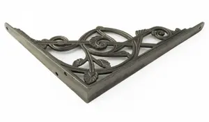 Castelion Single Medium Cast Iron Trellis Shelf Bracket