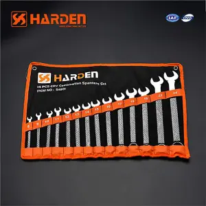 HARDEN combination spanners set 14 pcs sizes 8-24mm CrV steel (HAR 540101)