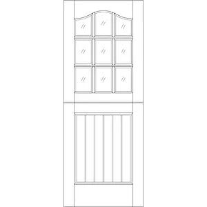 Stable 9L Unglazed Hardwood External Door 1981mm H x 762mm W x 44mm D