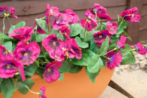 Best Artificial 30cm Purple Pansy Plug Plant - Pot Not Included