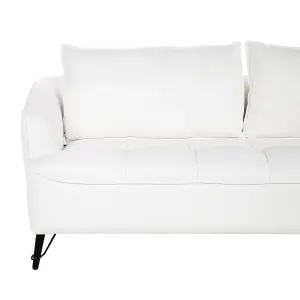 3 Seater Boucle Sofa White HOBRO