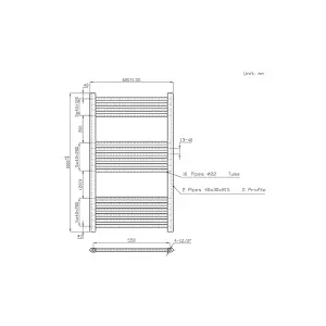 Rinse Bathrooms 600W Electric Heated Warming Towel Rail Bathroom Radiator Chrome - 1000x600mm