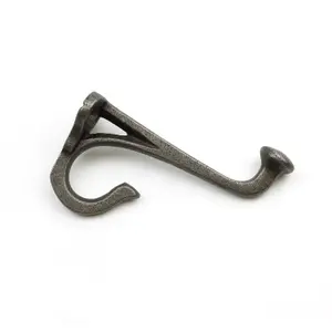 Oakcrafts - Antique Cast Iron EVELYN Hall Stand Hat & Coat Hook 100mm - Pack of 4 Hooks