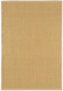 Modern Bordered Rug, Natural Fibres Rug for Living Room, Plain Bedroom Rug, 4mm Thick Easy to Clean Rug-160cm X 230cm