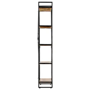 Berkfield 5-Tier Bookcase 60x30x180 cm Solid Mango Wood