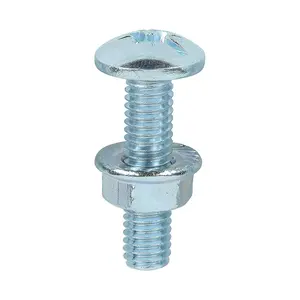 TIMCO Cable Tray Bolts & Flange Nuts Silver - M6 x 25