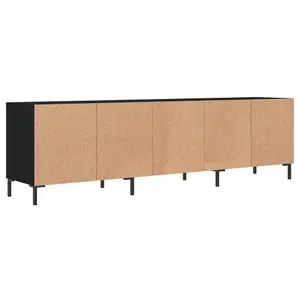 Berkfield TV Cabinet Black 150x30x44.5 cm Engineered Wood