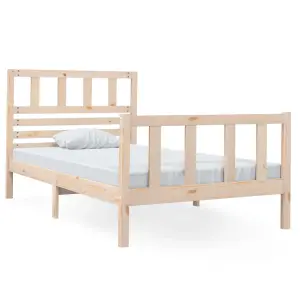 Berkfield Bed Frame Solid Wood 90x200 cm 3FT Single