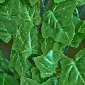 True Products Premium Artificial Ivy Leaf Hedge Garden Fence Privacy Screening Light Green - 1m x 3m