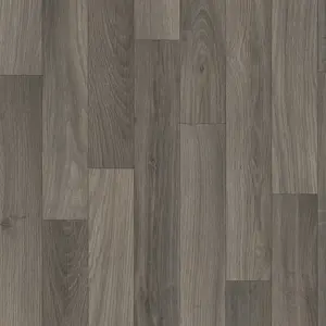 Grey Modern Wood Effect Anti-Slip Vinyl Flooring for Home, Shops, Offices, 2.8mm Thick Vinyl Sheet-7m(23') X 4m(13'1")-28m²