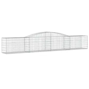 Berkfield Arched Gabion Baskets 15 pcs 400x50x60/80 cm Galvanised Iron