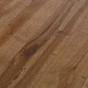 GoodHome Skara Rustic Brown Oak Engineered Real wood top layer flooring, 1.35m²