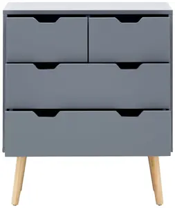 GFW Nyborg 2+2 Drawer Chest Dark Grey