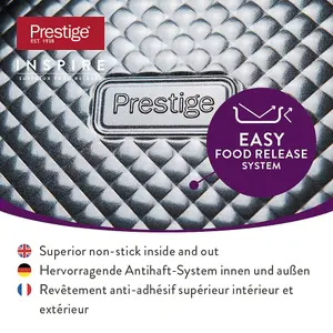 Prestige Inspire Black Rectangle Carbon Steel Dishwasher Safe Non-Stick Oven Tray Set Pack of 2