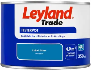 Leyland Trade Vinyl Matt Walls & Ceilings Emulsion Paint Cobalt Glaze (PPG1240-7) 350ml Tester