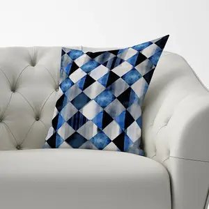 Square Checkered Pattern Cushions 33cm x 48cm