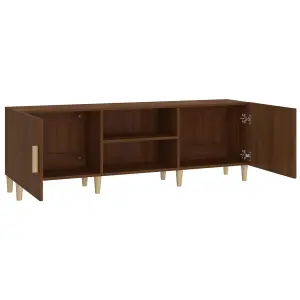 Berkfield TV Cabinet Brown Oak 150x30x50 cm Engineered Wood