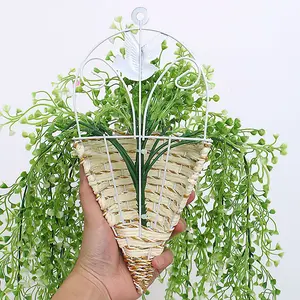 Artificial Hanging Vines Plants, Artificial Ivy Leaves Garland, Faux Fake Plastic Decorative Artificial Plants Green