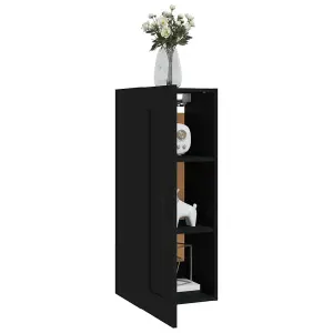 Berkfield Hanging Cabinet Black 35x34x90 cm Engineered Wood