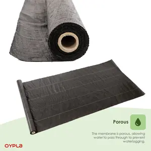 Oypla 1m x 25m Heavy Duty Weed Control Ground Cover Membrane Sheet