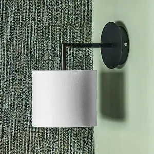 Matt Black and Ivory Wall Light