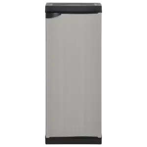 Berkfield Garden Storage Cabinet with 1 Shelf Grey and Black 35x40x85 cm