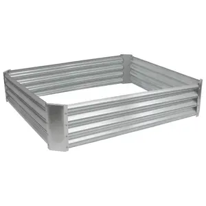 Square Galvanised Steel Raised Garden Beds - 120cm x 120cm - Pack of 2