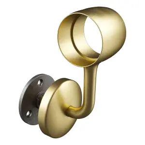 Rothley Satin Brass Staircase Handrail Connecting Wall Bracket (Diam) 40mm