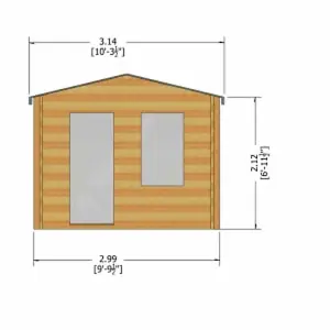 Bucknells 28 mm Log Cabin 10 x 12 Feet